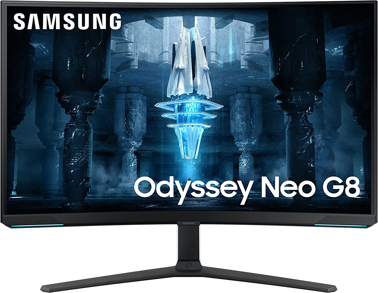 Unleash Your Gaming Potential with the SAMSUNG 32" Odyssey Neo G8 Curved Gaming Monitor - 4K UHD, 240Hz, 1ms, G-Sync, Quantum HDR2000, AMD FreeSync Premium Pro. Elevate Your Gaming Experience Today!"