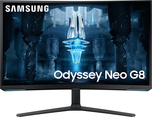 Unleash Your Gaming Potential with the SAMSUNG 32" Odyssey Neo G8 Curved Gaming Monitor - 4K UHD, 240Hz, 1ms, G-Sync, Quantum HDR2000, AMD FreeSync Premium Pro. Elevate Your Gaming Experience Today!"