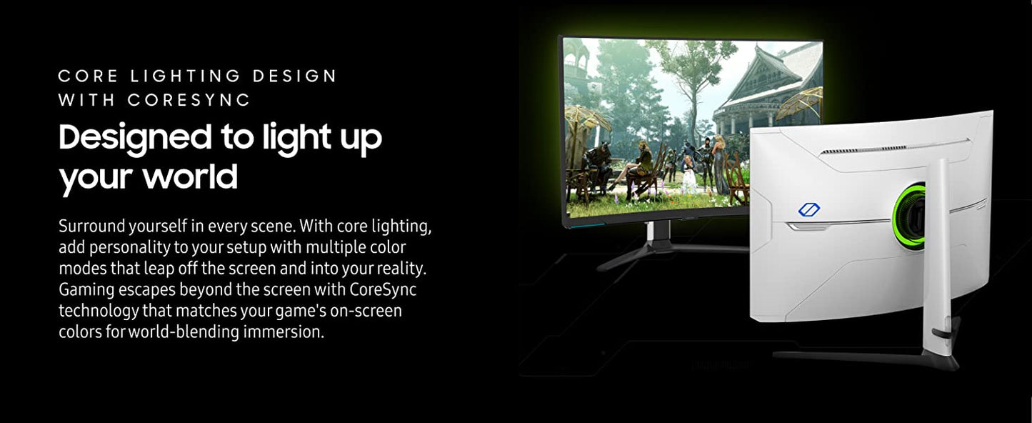 Unleash Your Gaming Potential with the SAMSUNG 32" Odyssey Neo G8 Curved Gaming Monitor - 4K UHD, 240Hz, 1ms, G-Sync, Quantum HDR2000, AMD FreeSync Premium Pro. Elevate Your Gaming Experience Today!"